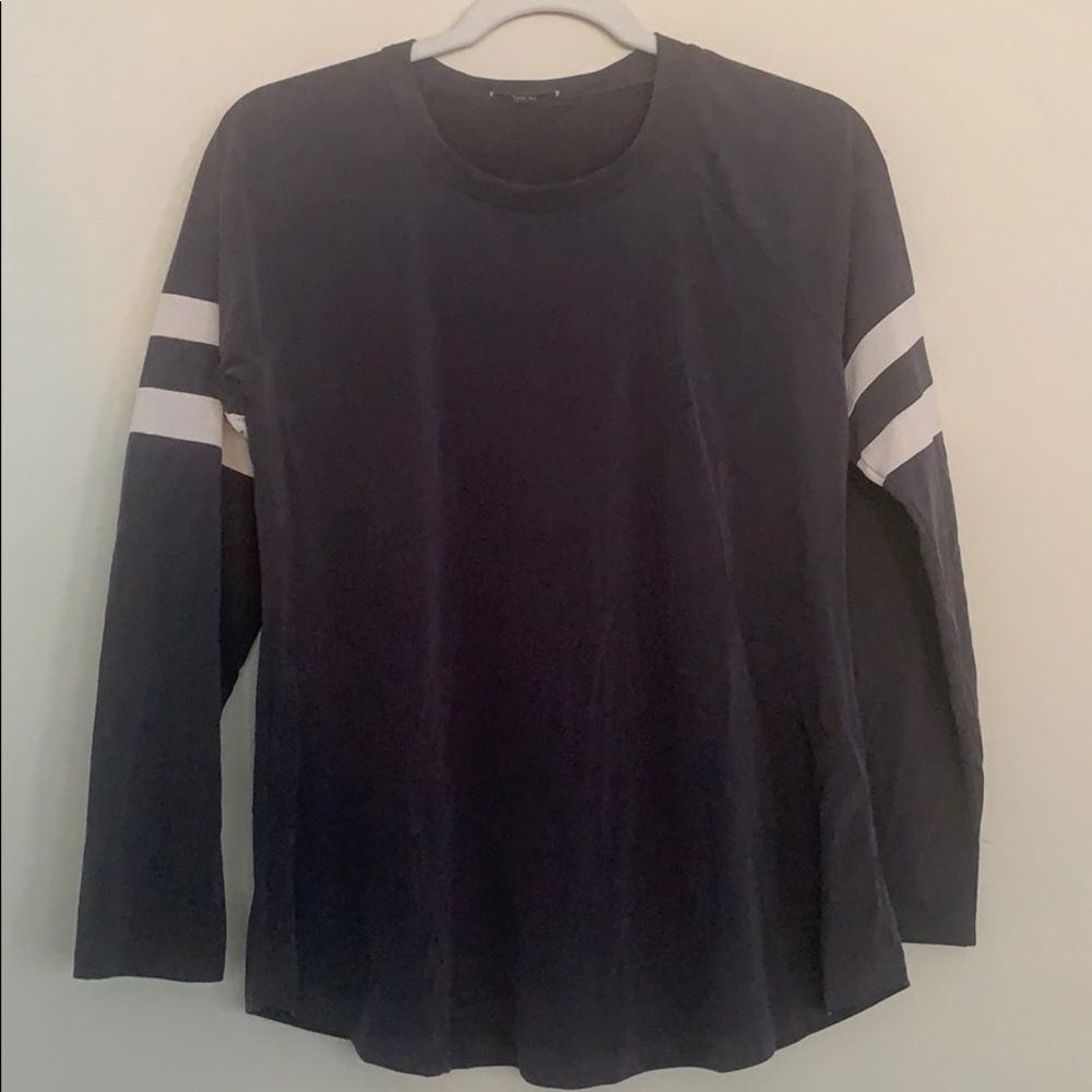 Striped sleeve top